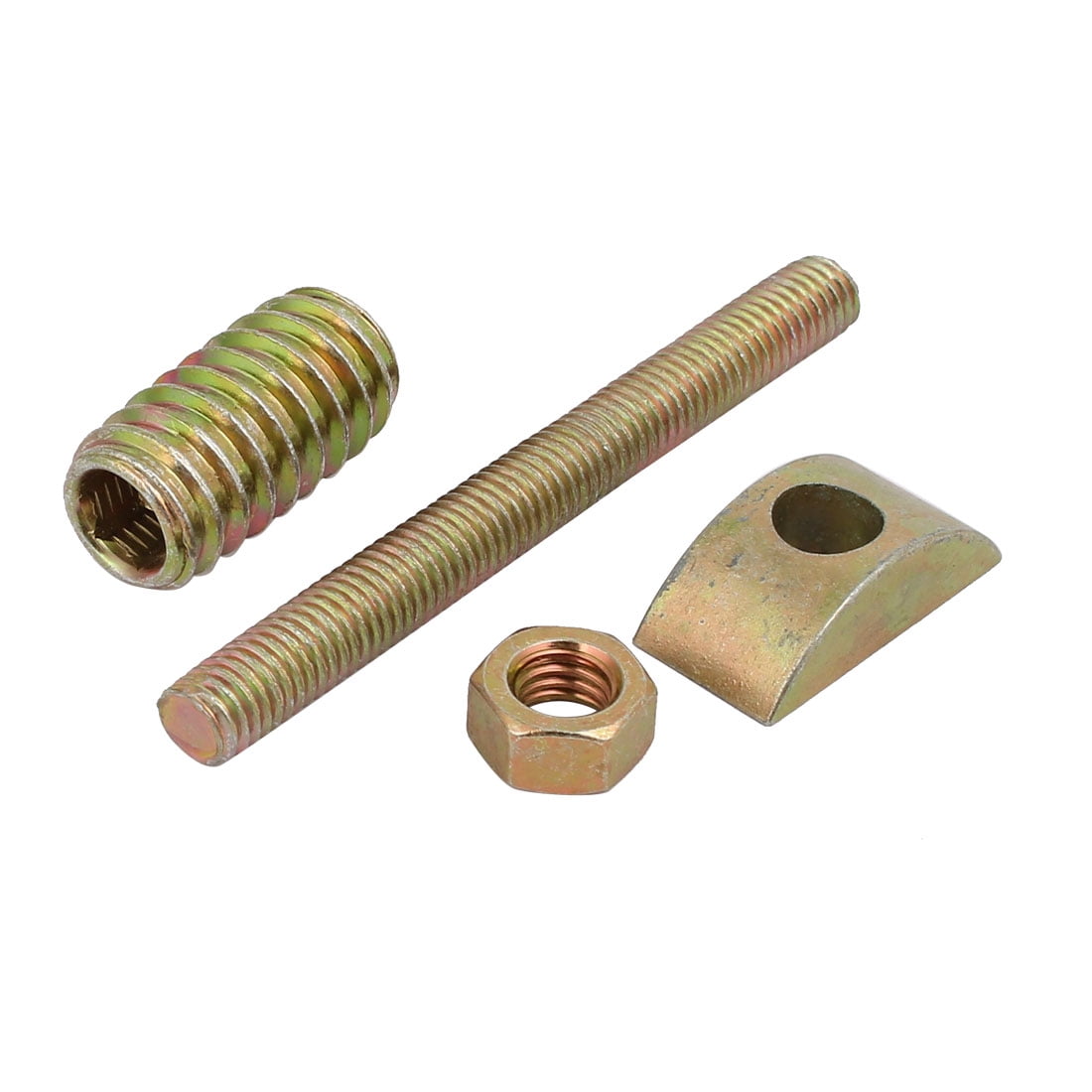 4pcs Furniture Connection Connection M8x80mm Threaded Rod with Insert nut Half Moon nut Hexagon nut 4pcs Furniture Connection Connection M8x80mm Threaded Rod with Insert nut Half Moon nut Hexagon nut